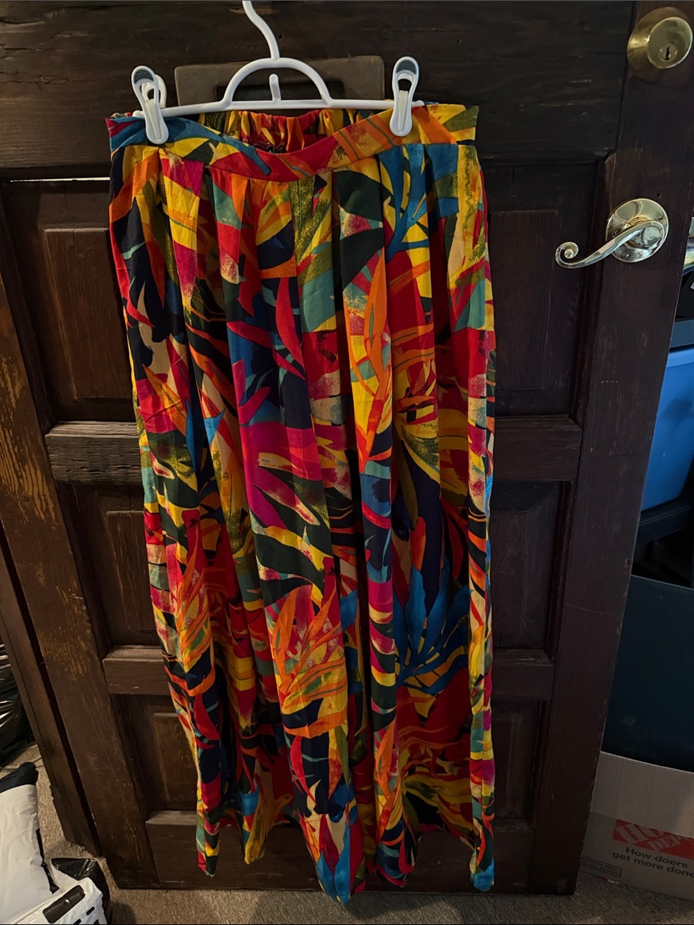 Women’s Multicolor Tropical Print Wide Leg Pants